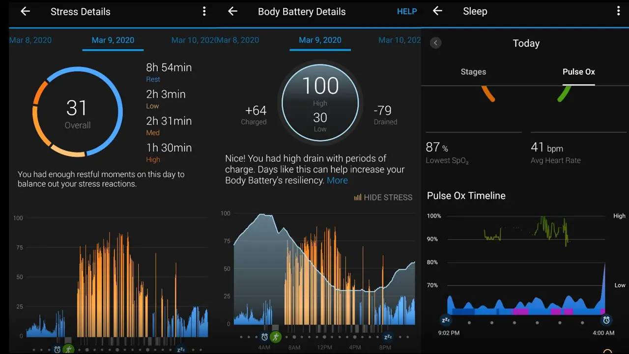 how garmin determines body battery