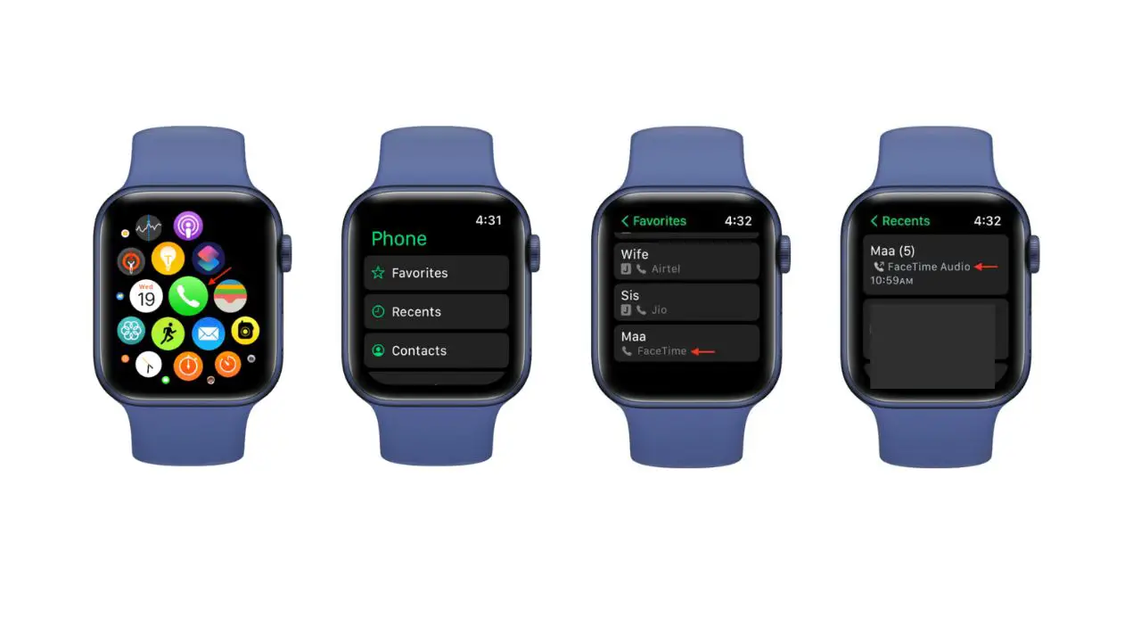 apple watch phone app