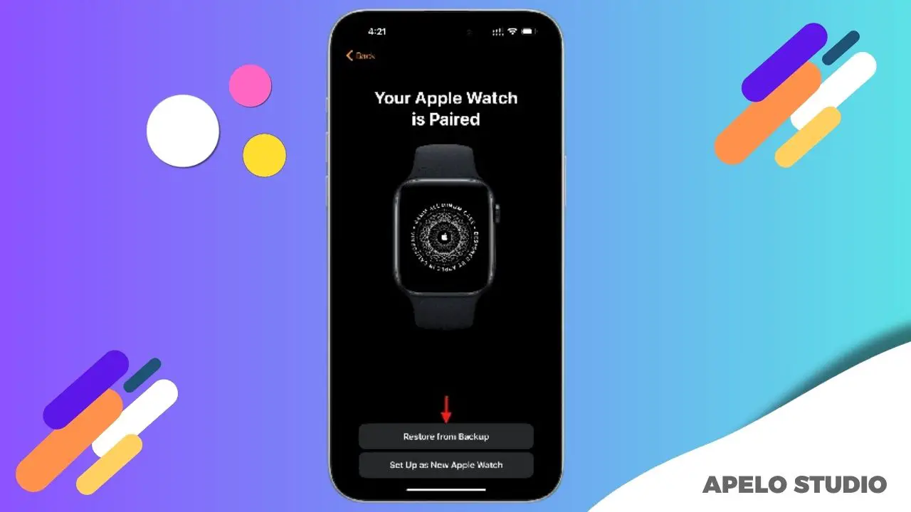 restore apple watch from backup